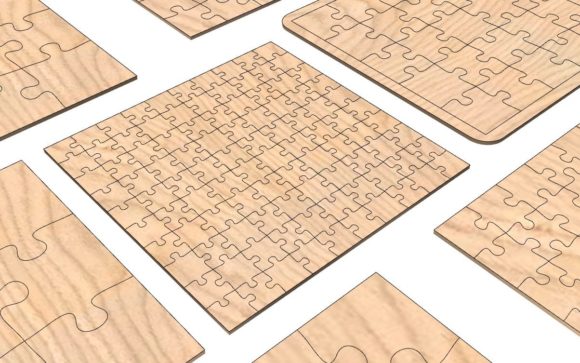 Download Puzzles Laser Cut Template - Jigsaw - Laser cut template Collection