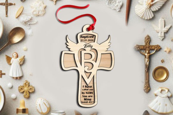 Download SVG Cross Letter B Laser Ornament Gift - Premium Bundle
