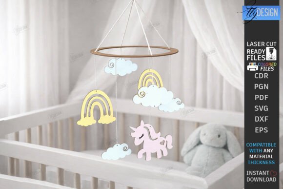 Download Baby Nursery Mobile Laser Cut | Newborn - Premium Bundle