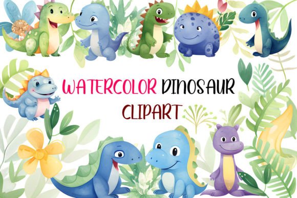 Download Dinosaur Watercolor Clipart Collection - Premium Resources