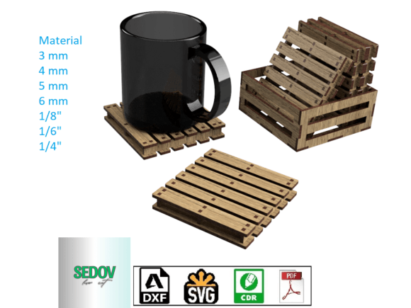 Download Cup Holders - Coaster Laser Cut Template - Laser cut template Collection