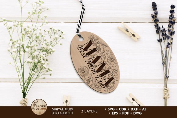 Download Mother's Day Keychain Laser Cut Template - Laser cut template Collection