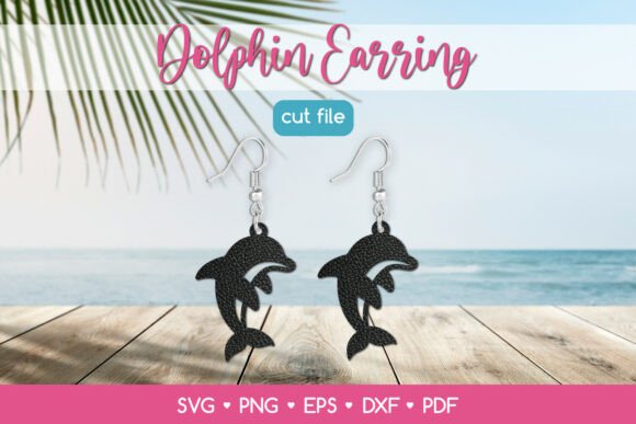 Download Dolphin Earring SVG Laser Cut Template - Laser cut template Collection
